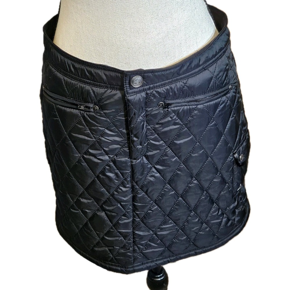 Ascend Quilted Insulated Black Hiking Skirt Womens Size 8 Athletic 1-01045